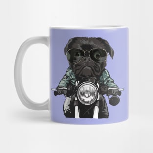 biker pug dog Mug